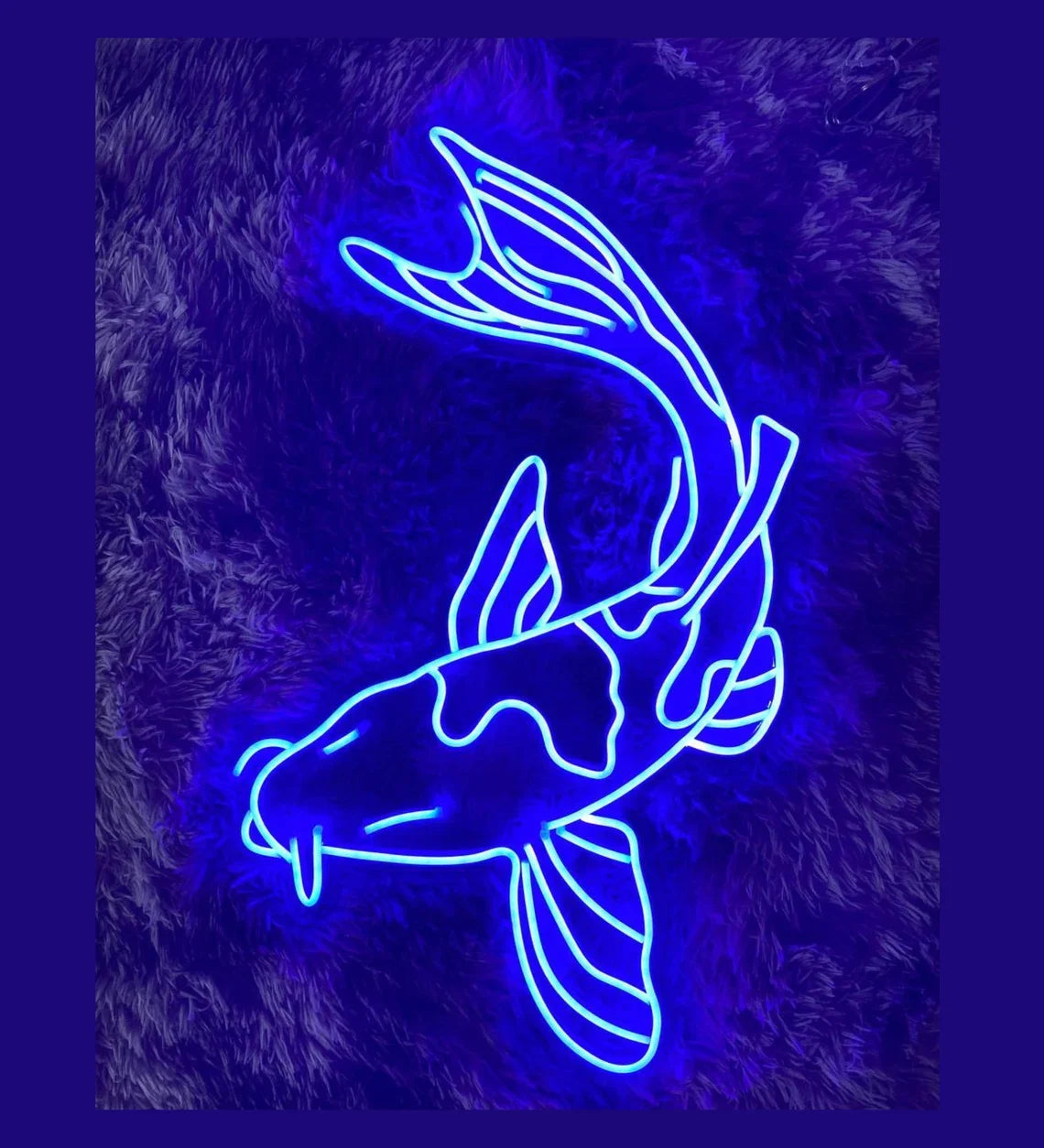 Koi Fish Neon Sign Custom Japanese Neon Signs Gaming Room Home Bedroom Art Wall Decor Led Fish Neon Sign Koi Lover Gift