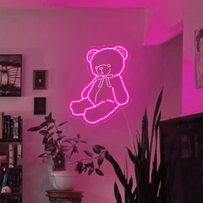 Teddy Bear neon sign, Custom Neon Sign for KidsBaby, Baby Nursery Decor, Pink Trendy Wall Art,Girl's Room Decor, Room Wall Decor