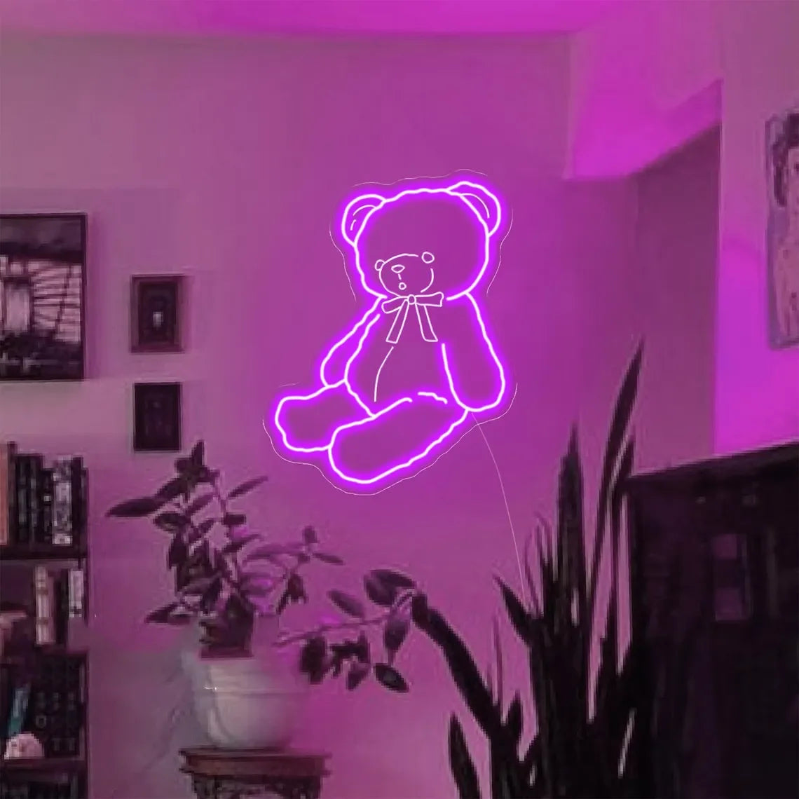 Teddy Bear neon sign, Custom Neon Sign for KidsBaby, Baby Nursery Decor, Pink Trendy Wall Art,Girl's Room Decor, Room Wall Decor