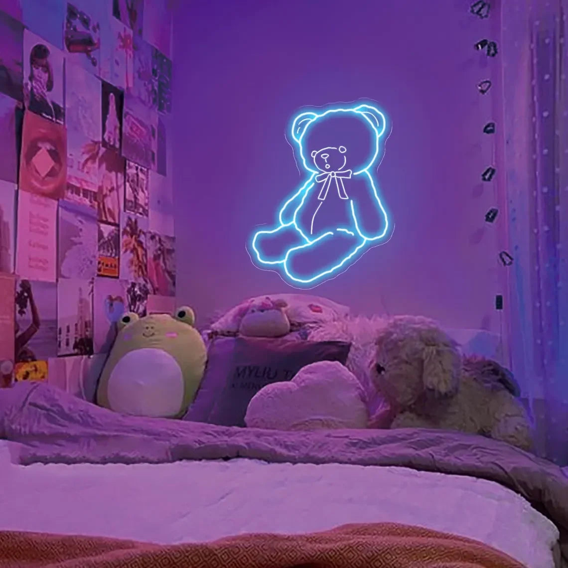 Teddy Bear neon sign, Custom Neon Sign for KidsBaby, Baby Nursery Decor, Pink Trendy Wall Art,Girl's Room Decor, Room Wall Decor