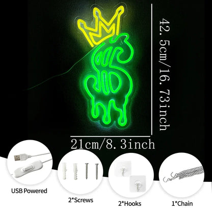 Crown Dollar Sign LED