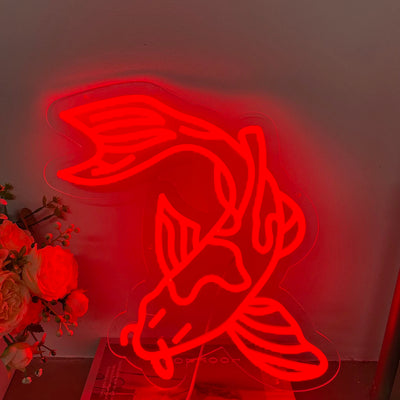 Koi Fish Neon Sign Custom Japanese Neon Signs Gaming Room Home Bedroom Art Wall Decor Led Fish Neon Sign Koi Lover Gift