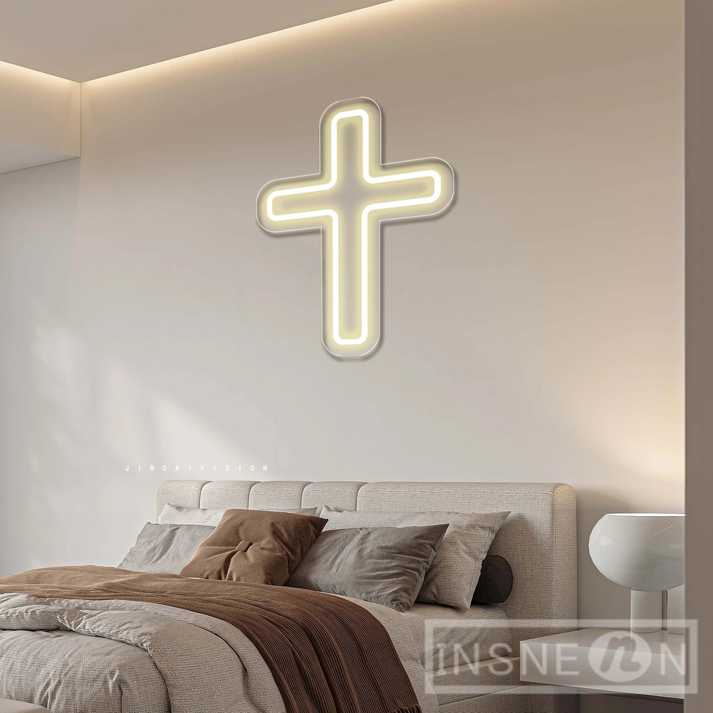 Cross Neon Board Jesus Cross Neon Board For Wall Decor Baptism Day Baby room decor Decoration Bedroom Room Usb neon led sign