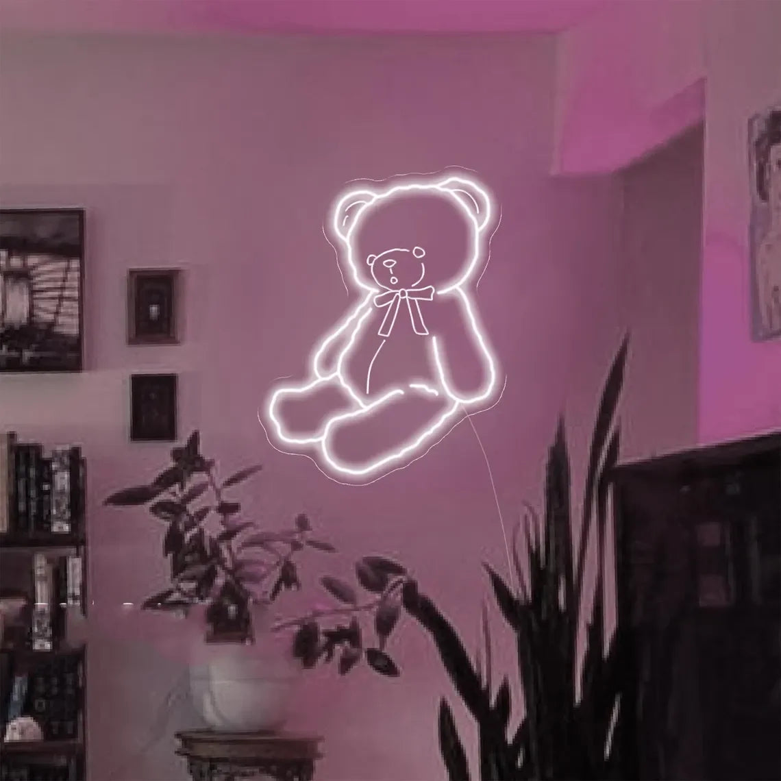 Teddy Bear neon sign, Custom Neon Sign for KidsBaby, Baby Nursery Decor, Pink Trendy Wall Art,Girl's Room Decor, Room Wall Decor