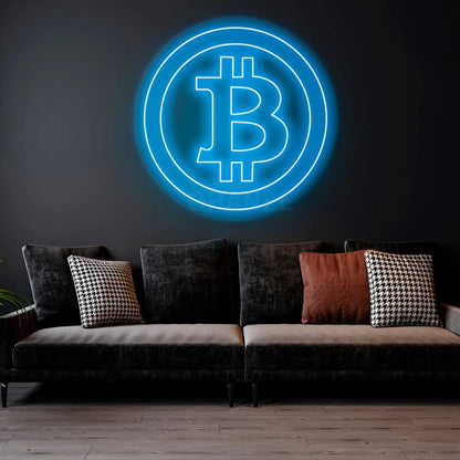 LED Neon Light Signs Bitcoin Bar Restaurant Decoration Shop Indoor Neon Lamp Business Advertising Wall Decoration