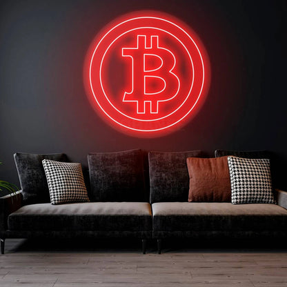 LED Neon Light Signs Bitcoin Bar Restaurant Decoration Shop Indoor Neon Lamp Business Advertising Wall Decoration
